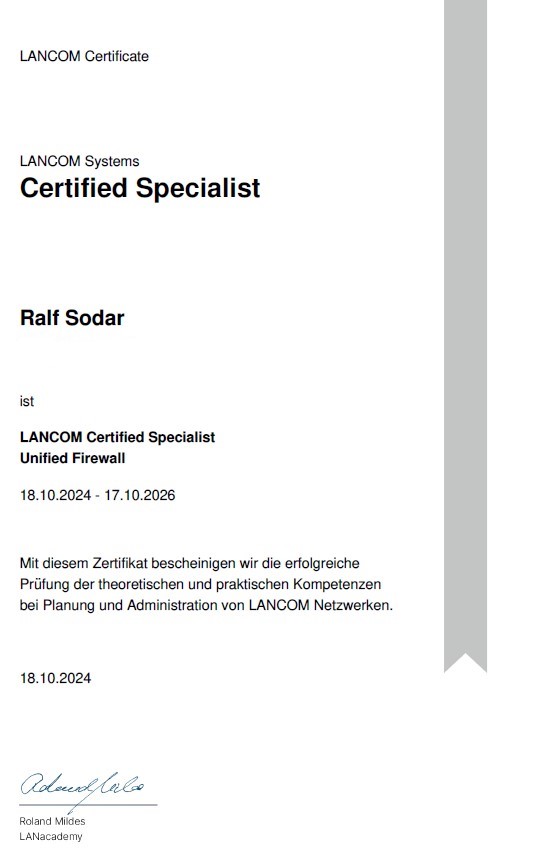 Lancom Certified Spezialist